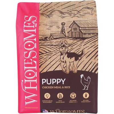 Wholesomes Wholesomes Puppy Chicken & Rice Dry Dog Food, 16.5-lb bag