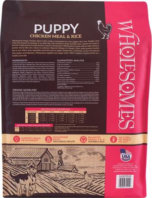 Show full view: Wholesomes Puppy Chicken & Rice Dry Dog Food, 16.5-lb bag slide 3 of 5