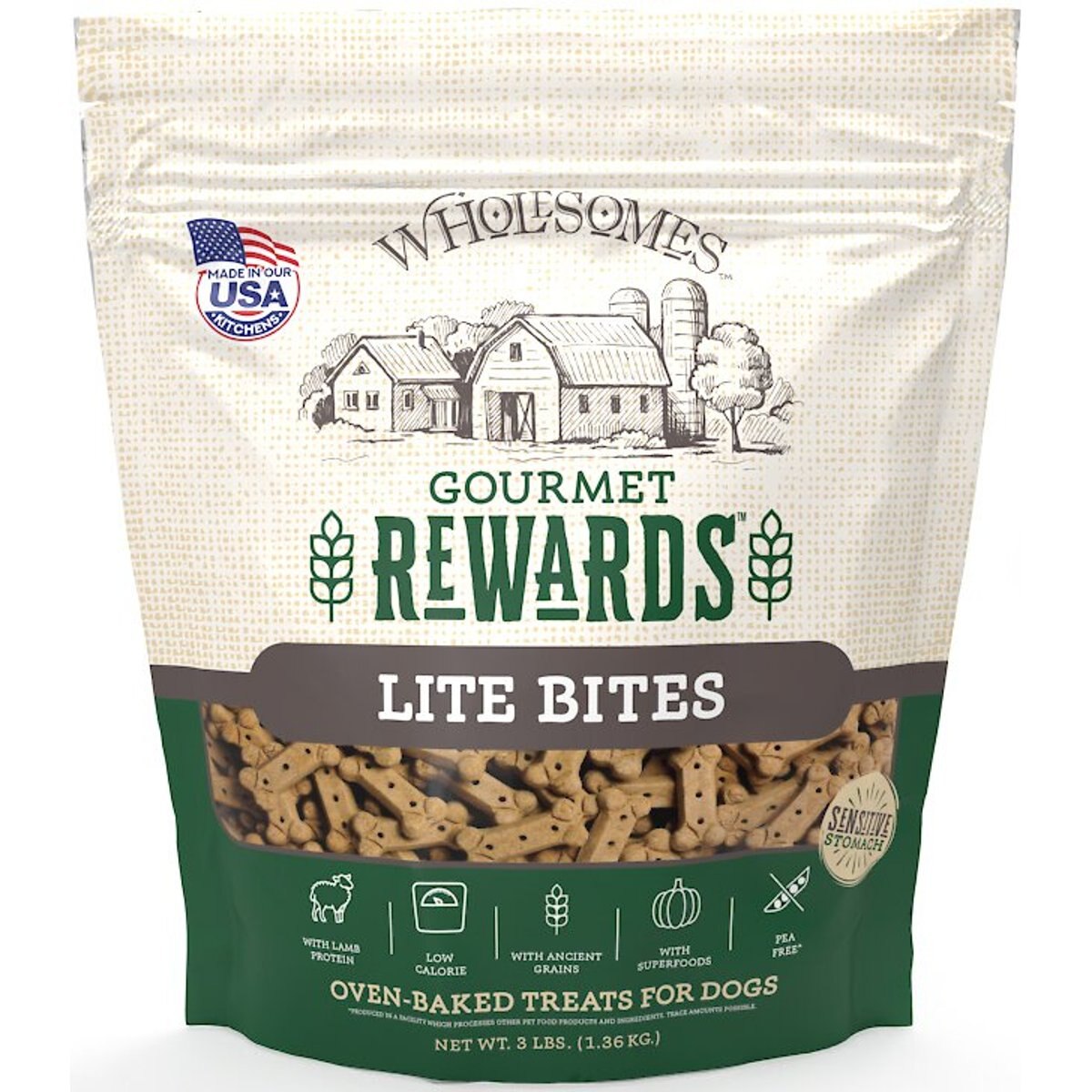 Wholesomes Rewards Lite Bites Biscuit Dog Treats, 6-lb bundle