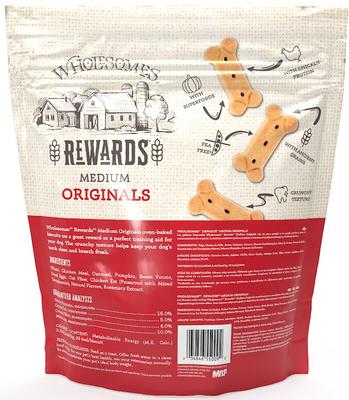 Show full view: Wholesomes Rewards Medium Originals Biscuit Dog Treats, 3-lb bag slide 3 of 4