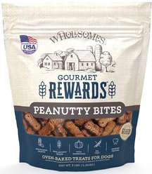 Wholesomes Rewards Peanutty Bites Biscuit Dog Treats, 3-lb bag