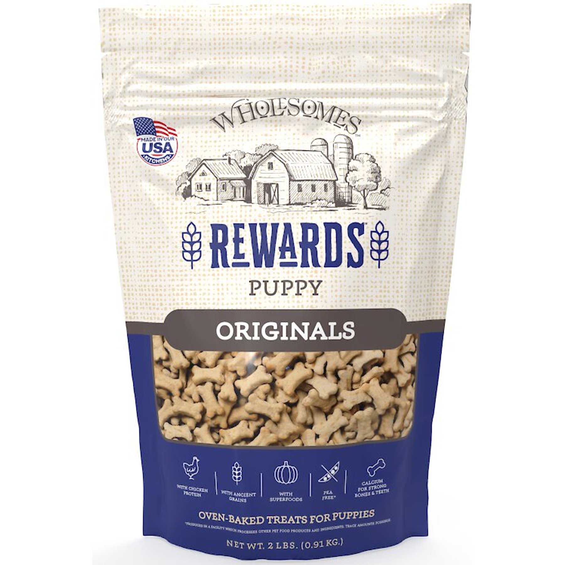 Wholesomes Rewards Puppy Originals Biscuit Dog Treats, 4-lb bundle