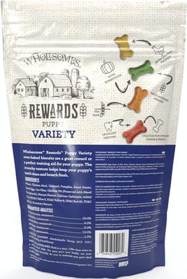 Show full view: Wholesomes Rewards Puppy Variety Biscuit Dog Treats, 2-lb bag slide 3 of 4