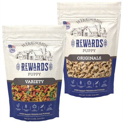 Wholesomes Wholesomes Rewards Puppy Variety Biscuit + Rewards Puppy Originals Biscuit Dog Treats
