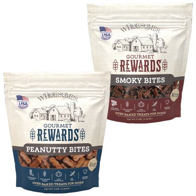 Wholesomes Wholesomes Rewards Smoky Bites Biscuit + Rewards Peanutty Bites Biscuit Dog Treats