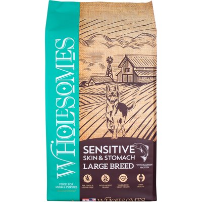 Wholesomes Wholesomes Sensitive Skin & Stomach Large Breed Salmon Dry Dog Food, 30-lb bag