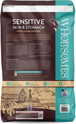 Show full view: Wholesomes Sensitive Skin & Stomach Salmon & Rice Dry Cat Food, 10-lb bag slide 3 of 10