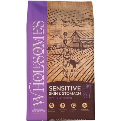 Wholesomes Wholesomes Sensitive Skin & Stomach with Lamb Protein Dry Dog Food, 30-lb bag