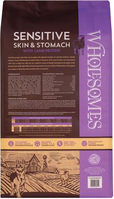 Show full view: Wholesomes Sensitive Skin & Stomach with Lamb Protein + Sensitive Skin & Stomach with Salmon Protein Dry Dog Food slide 3 of 9