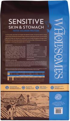 Show full view: Wholesomes Sensitive Skin & Stomach with Lamb Protein + Sensitive Skin & Stomach with Salmon Protein Dry Dog Food slide 7 of 9