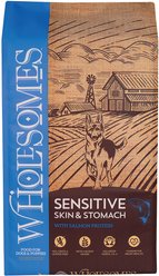 Wholesomes Sensitive Skin & Stomach with Salmon Protein Dry Dog Food, 30-lb bag slide 1 of 8