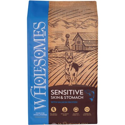 Wholesomes Wholesomes Sensitive Skin & Stomach with Salmon Protein Dry Dog Food, 30-lb bag