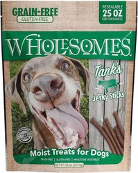 Wholesomes Tank's Jerky Sticks Grain-Free Dog Treats, 50-oz bundle