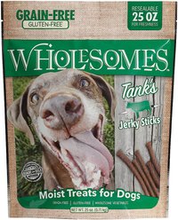 Wholesomes Tank's Jerky Sticks Grain-Free Dog Treats, 25-oz bag