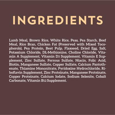 Show full view: Wholesomes with Lamb Meal & Rice Formula Dry Dog Food, 40-lb bag slide 6 of 10