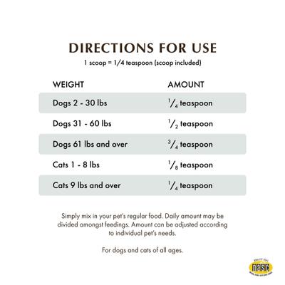 Show full view: Wholistic Pet Organics Calcium Support Dog & Cat Supplement, 2.5-oz bottle slide 5 of 6