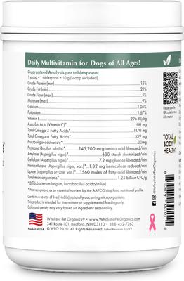 Show full view: Wholistic Pet Organics Canine Complete Enhanced Daily Multivitamin for Dogs Supplement, 1-lb slide 4 of 7