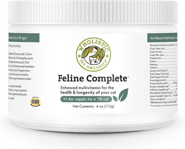 Wholistic Pet Organics Feline Complete Cat Supplement, 4-oz bottle