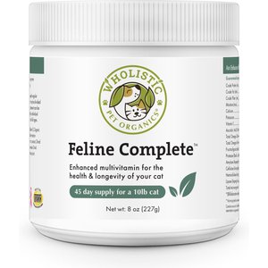 Wholistic Pet Organics Feline Complete Powder Supplement for Cats, 8-oz jar