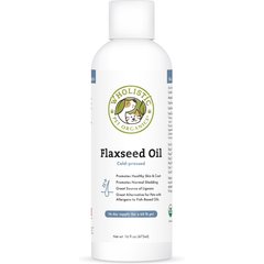 Wholistic Pet Organics Flax Seed Oil Dog & Cat Supplement, 16-fl oz bottle