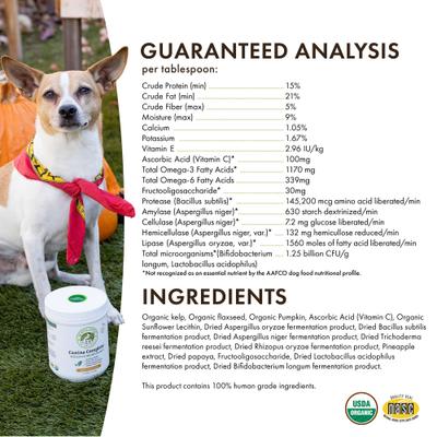 Show full view: Wholistic Pet Organics Organic Canine Complete Pumpkin Enhanced Powder Daily Multivitamin for Dogs, 4-lb pouch slide 9 of 11