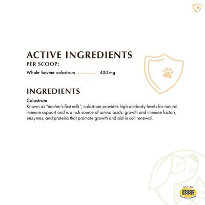 Show full view: Wholistic Pet Organics Pure Colostrum Immune Balance Dog & Cat, 2-oz jar slide 5 of 7