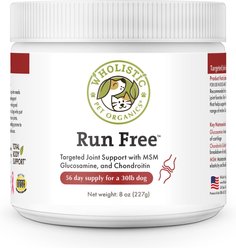 Wholistic Pet Organics Run Free Powder Supplement for Dogs & Cats, 8-oz jar
