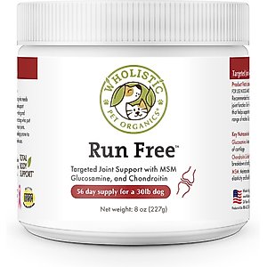 Wholistic Pet Organics Run Free Powder Supplement for Dogs & Cats, 8-oz jar