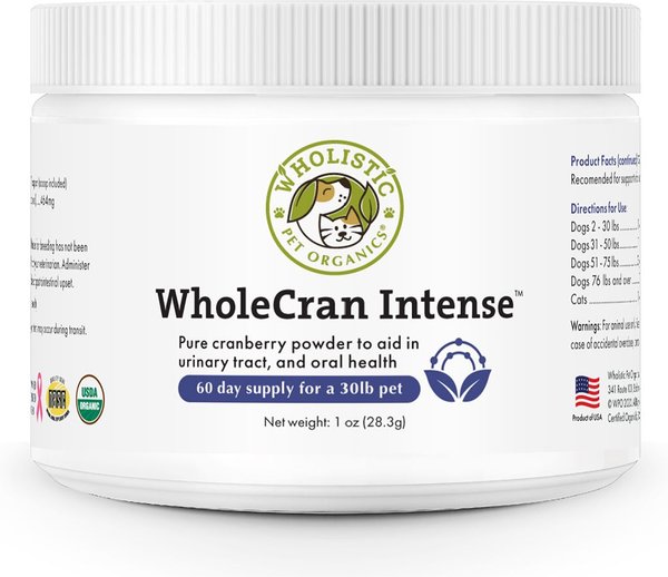 Wholistic Pet Organics WholeCran Intense Dog & Cat Supplement, 1-oz bottle