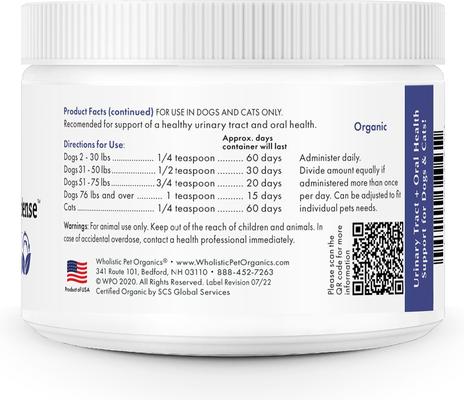 Show full view: Wholistic Pet Organics WholeCran Intense Dog & Cat Supplement, 1-oz bottle slide 4 of 7