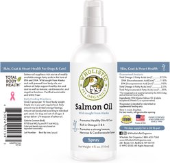Wholistic Pet Organics Wild Salmon Oil Dog & Cat, 4-fl oz bottle