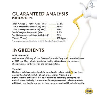 Show full view: Wholistic Pet Organics Wild Salmon Oil Dog & Cat, 4-fl oz bottle slide 5 of 5