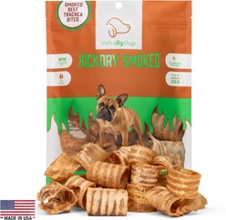 Wholly Pup Smoked Beef Trachea Bites Dog Treats, 8-oz