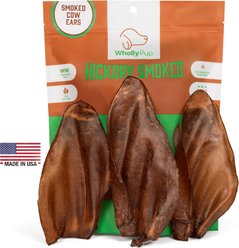 Wholly Pup Smoked Cow Ears Dog Treats, 5 count