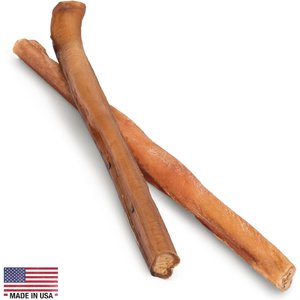 Wholly Pup Smoked Thin Bully Sticks 12-inch Dog Treats, 2 count