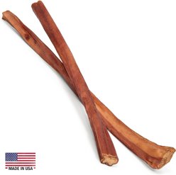 Wholly Pup Smoked Thin Bully Sticks 6-inch Dog Treats, 2 count