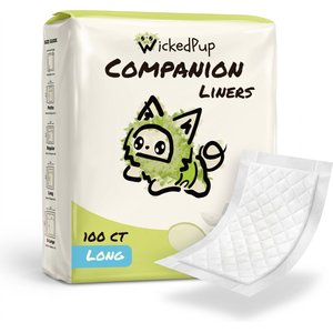 WickedPup Disposable Dog Diaper Liners, Long, 100 count