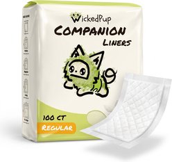 WickedPup Disposable Dog Diaper Liners, Regular, 100 count