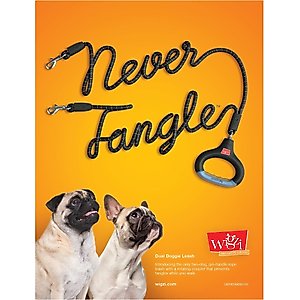 Wigzi Dual Doggie Gel Rope Dog Leash, Medium/Large: 4.5-ft long