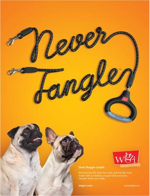 Show full view: Wigzi Dual Doggie Gel Rope Dog Leash, Medium/Large: 4.5-ft long slide 9 of 13