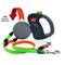 Show in main carousel: Wigzi Dual Doggie Retractable Dog Leash, Green/Orange, 10-ft long slide 3 of 8