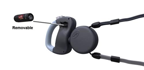 Show full view: Wigzi LED Dual Retractable Dog Leash, Black, Small slide 3 of 8