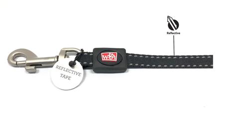 Show full view: Wigzi Nylon Reflective Retractable Gel Dog Leash, Gray, Large: 16-ft long slide 3 of 11