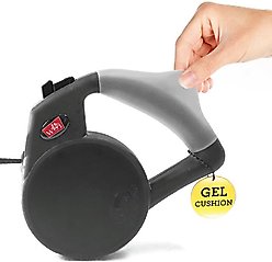 Wigzi Nylon Reflective Retractable Gel Dog Leash, Gray, Small: 13-ft long slide 2 of 7