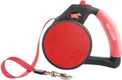 Wigzi Nylon Reflective Retractable Gel Dog Leash, Red, Small: 13-ft long
