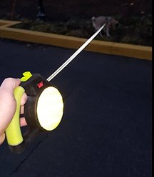 Wigzi Nylon Reflective Retractable Gel Dog Leash, Yellow, Large: 16-ft long slide 2 of 4