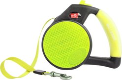 Wigzi Nylon Reflective Retractable Gel Dog Leash, Yellow, Small: 13-ft long