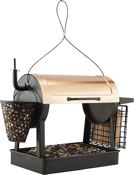Wild Bird Lovers Smoker Grill Wild Bird Feeder, Copper & Black