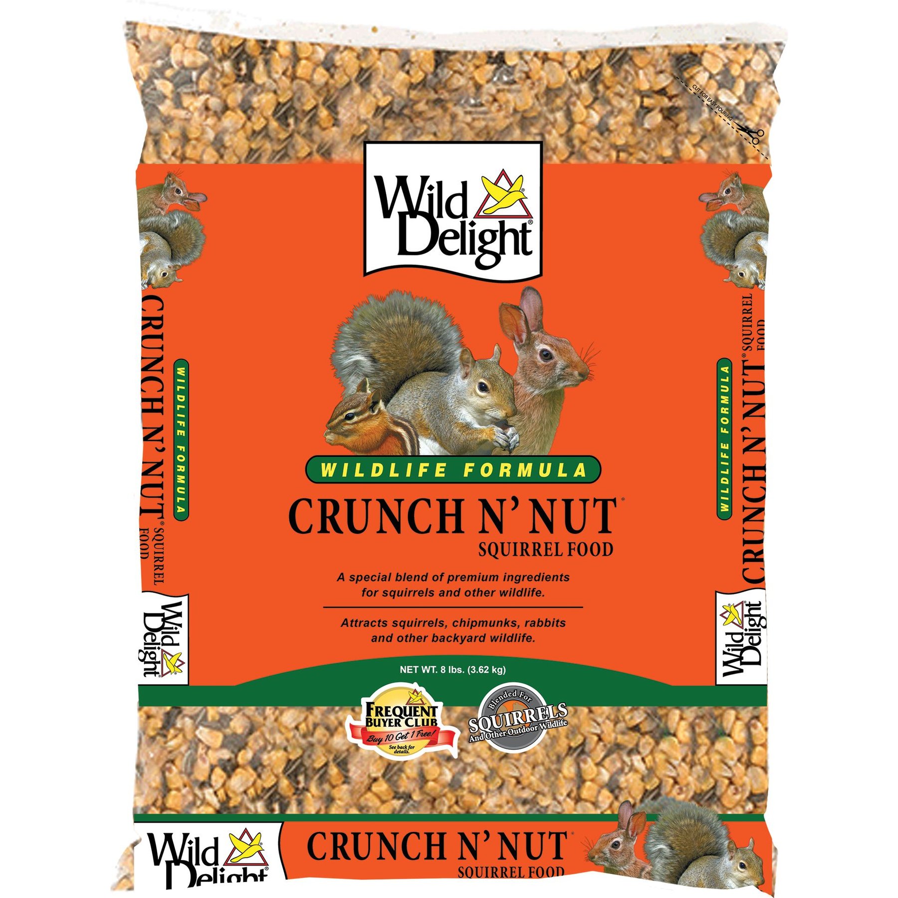 Wild Delight Crunch N' Nut Wild Squirrel Food, 8-lb