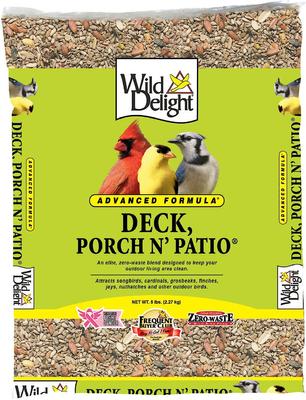 Show full view: Wild Delight Deck, Porch N' Patio Wild Bird Food, 5-lb bag & Wild Delight Nut N' Berry Wild Bird Food, 20-lb bag slide 2 of 6